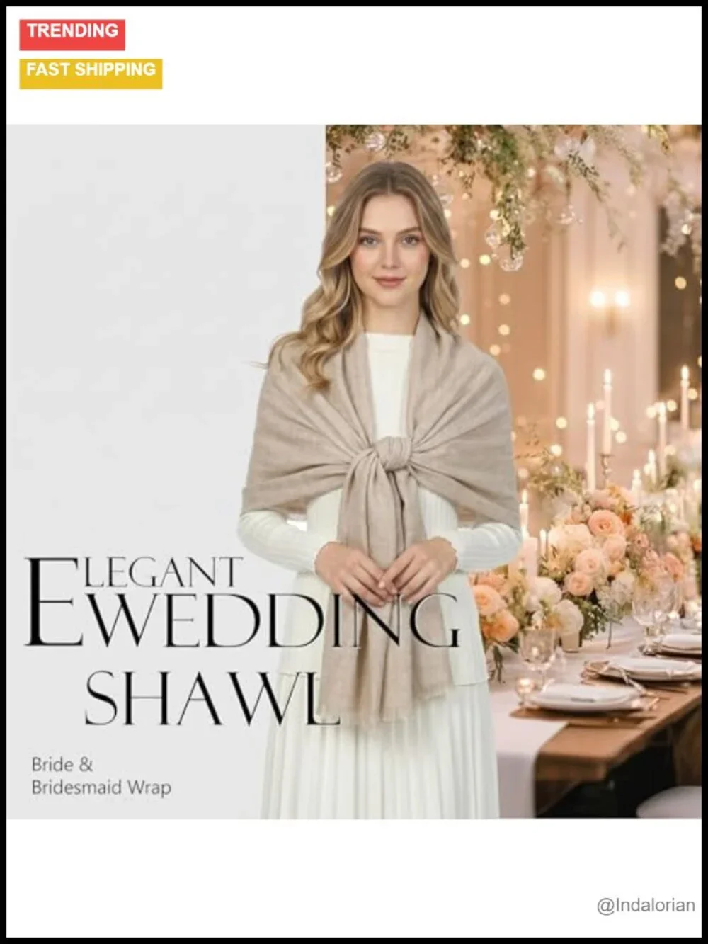 Extra Large Soft Cashmere Feel Pashmina Shawl Wrap for Evening Dresses